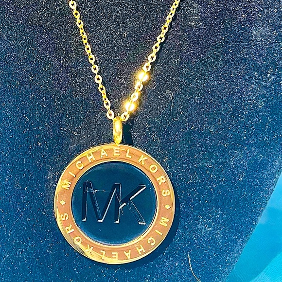 MICHAEL Michael Kors Jewelry - MK Gold and Black Pendant Necklace
